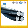 0.6 / 1 KV Five / Three Core 600 / 1000V Cable trenzado aislado de 35 mm NFC Lista de precios estándar de conductores ABC con aislamiento XLPE